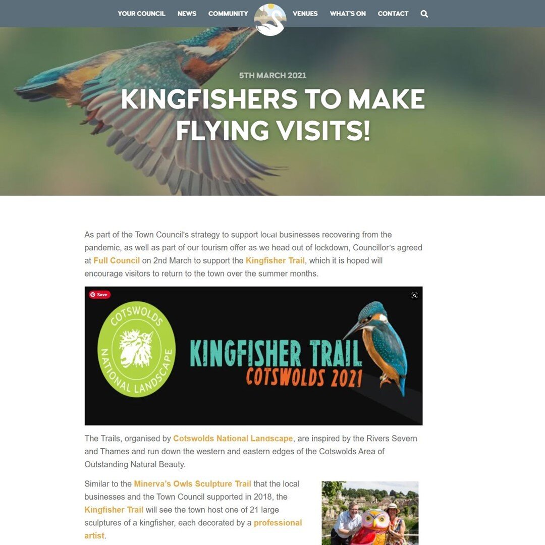 Bradford on Avon Town Council will host the Flying Kingfisher for two fortnights in June and August 2021! Thank you so much, your support will help create a fantastic event for residents and visitors alike to enjoy over the summer of 2021. What a great opportunity for us to showcase amazing local businesses and artists. ⠀
⠀
They&rsquo;ve really got behind the project and have already created a news item